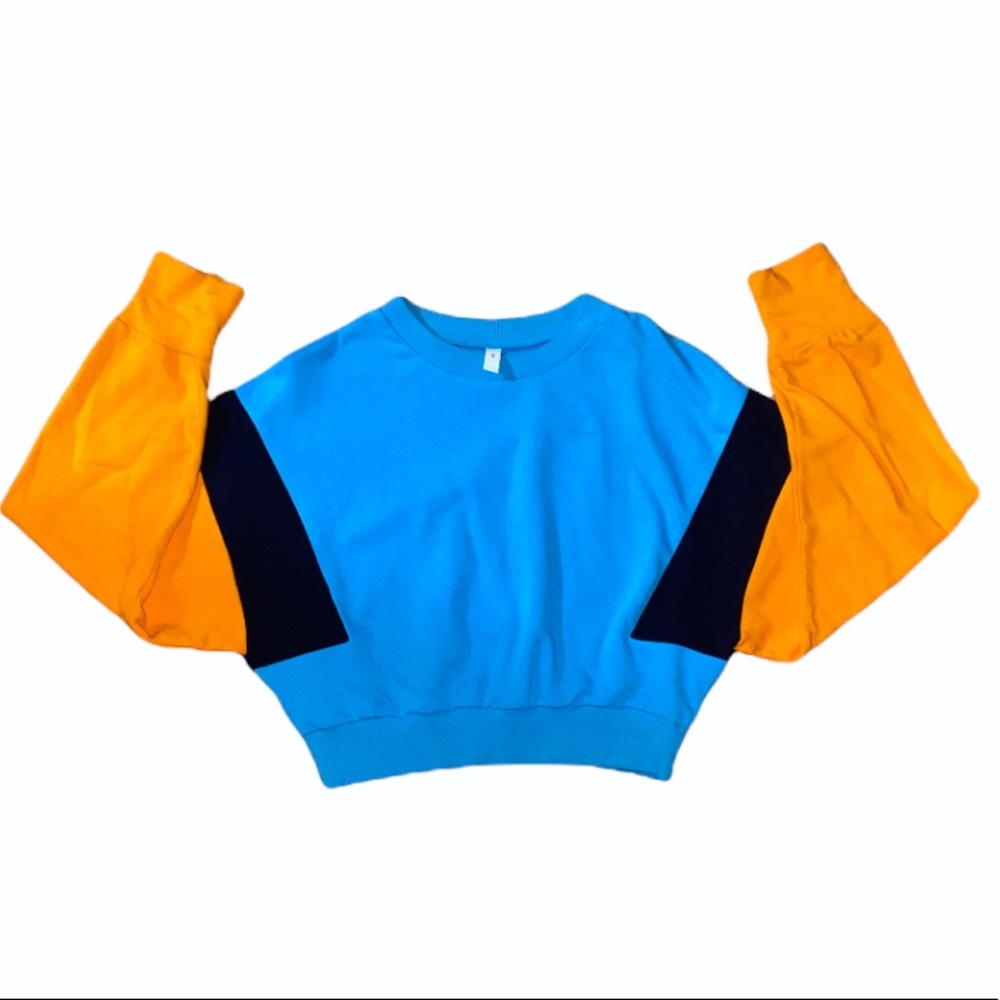 ❤️90s Cropped Colorblock Sweatshirt